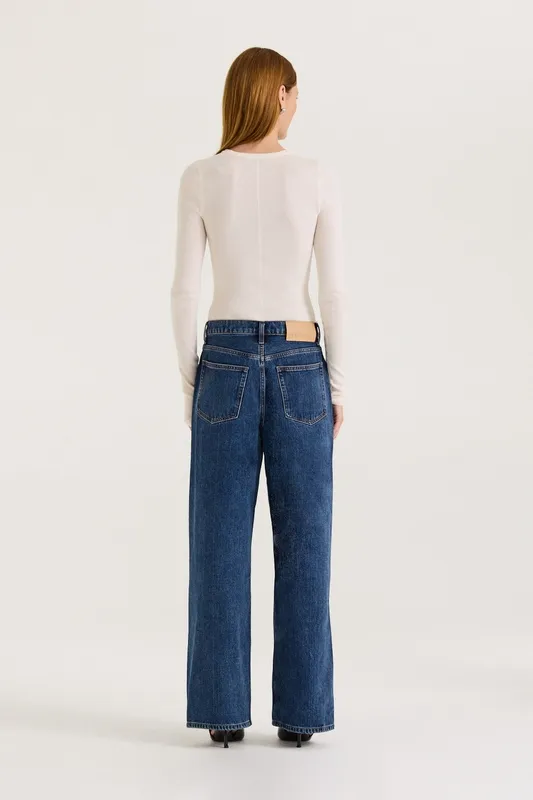 Indigo Relaxed Boyfriend Jeans