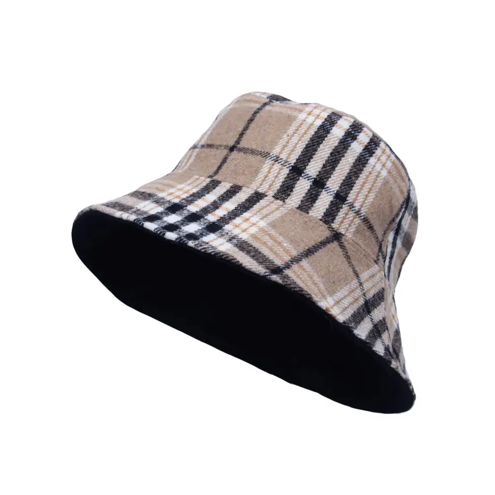 Cotton Plaid Bucket Hat