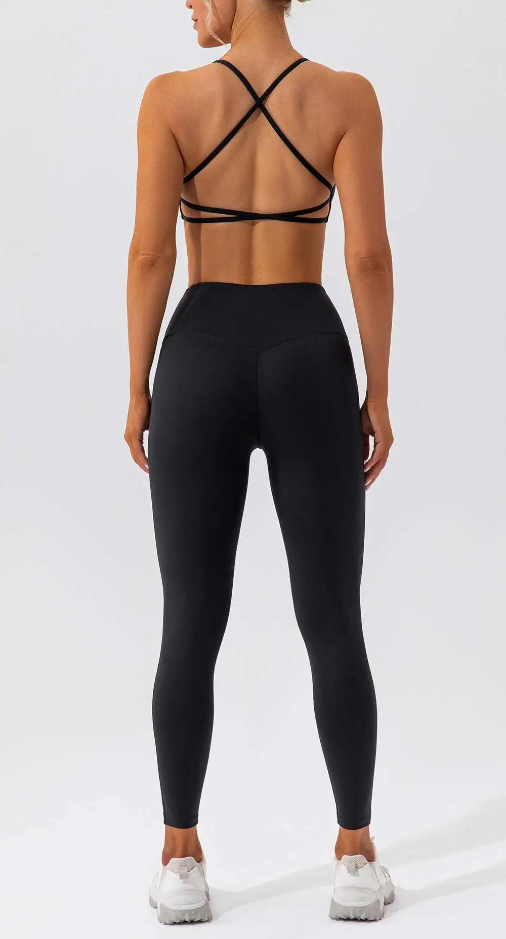 Quick-Dry Backless Bra and Leggings Active Set