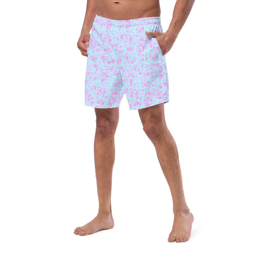 Quick Dry Floral Print Swim Trunks