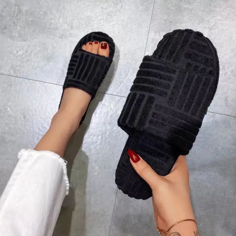 Refined Open Toe Platform Slippers