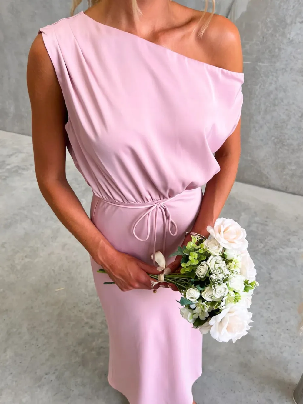 Shoulder Midi Dress