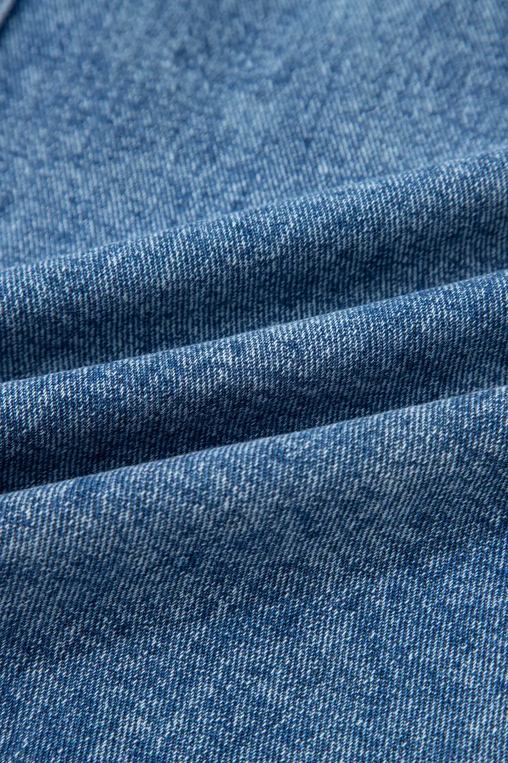 Polished Detail Denim Button Front Sleeveless Dress
