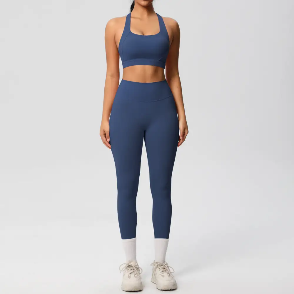 Backless High-Waist Two-Piece Activewear Active Set