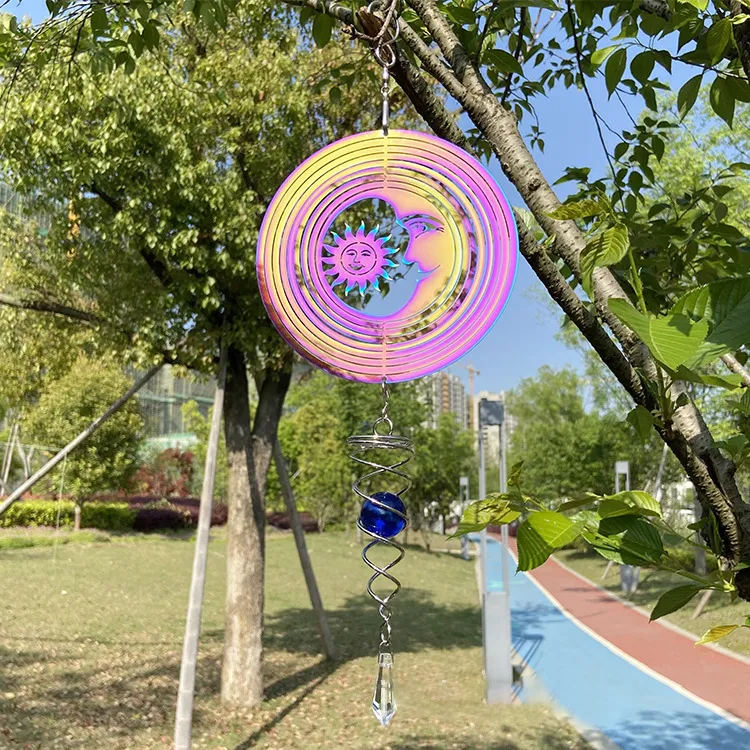 🎉 2025 Hot Sale - 6 INCH 3D Rotating Mandala Wind Chime