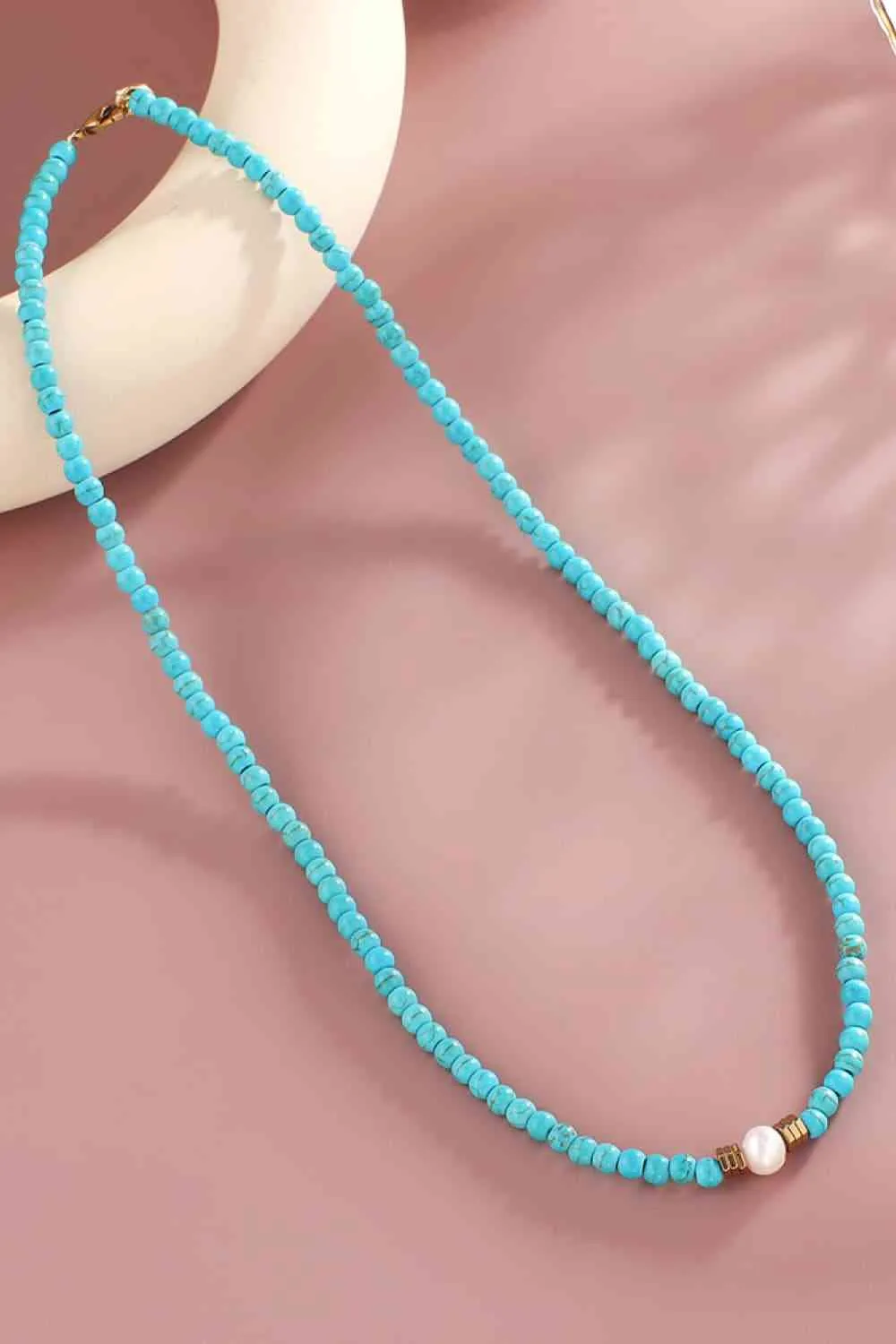 Turquoise Pearl Necklace