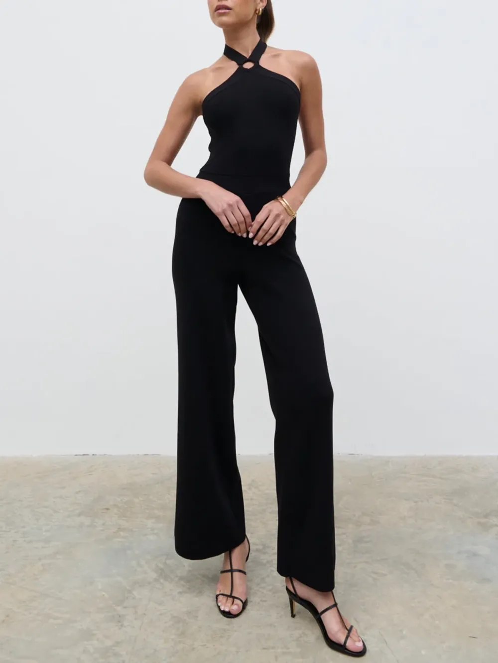 Knit Straight Jumpsuit