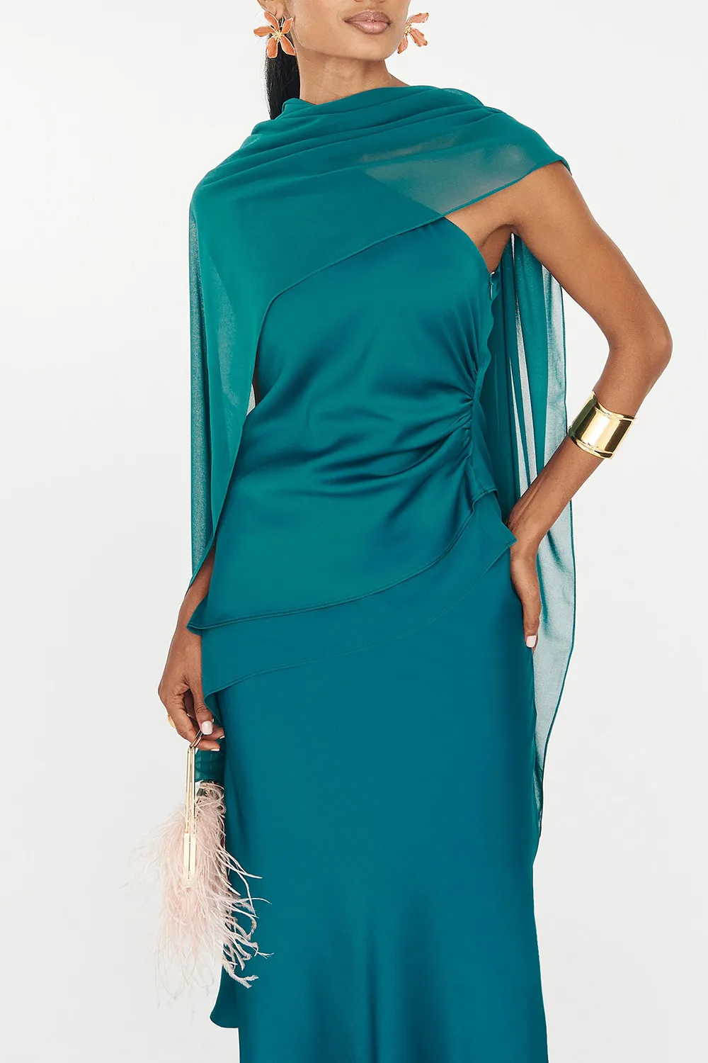 Solid Color One Shoulder Top