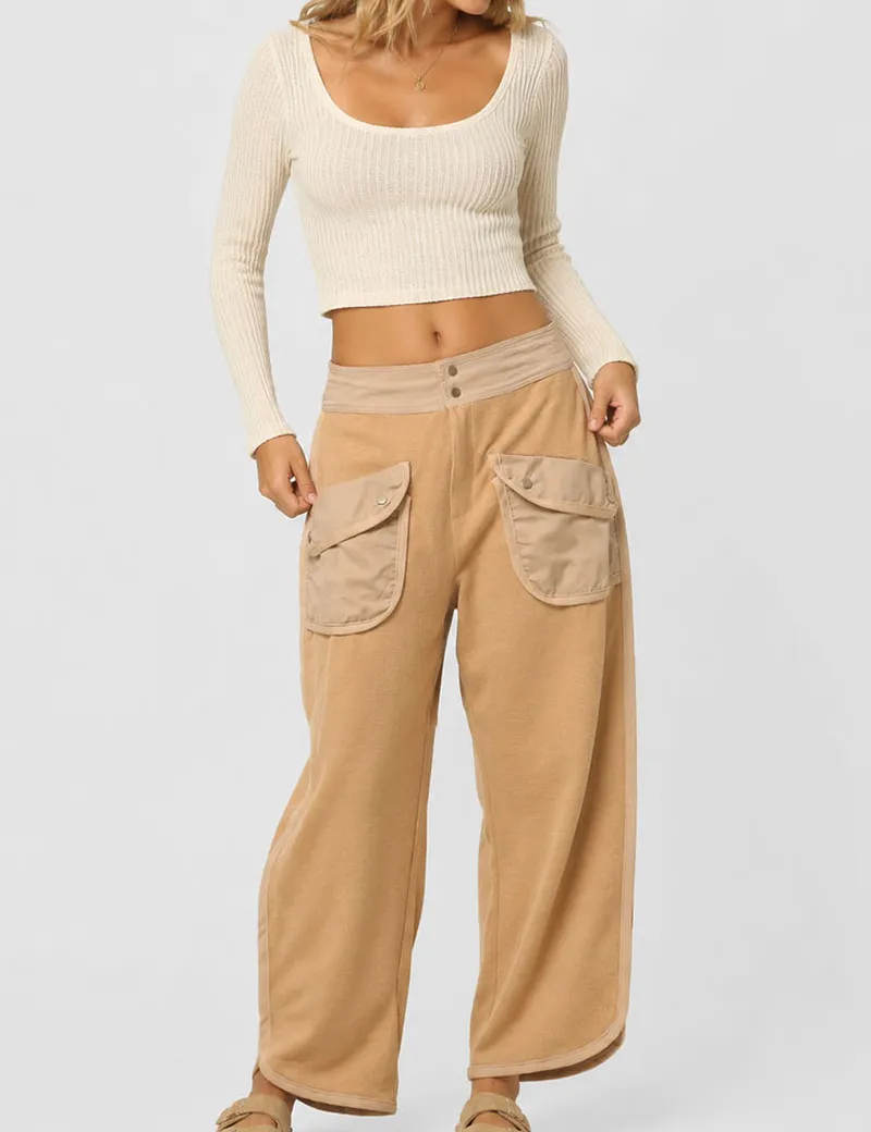 Pockets Pants Wide Leg Sweatpants