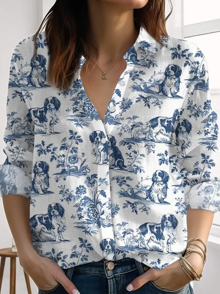 Vintage Floral Dog Shirt