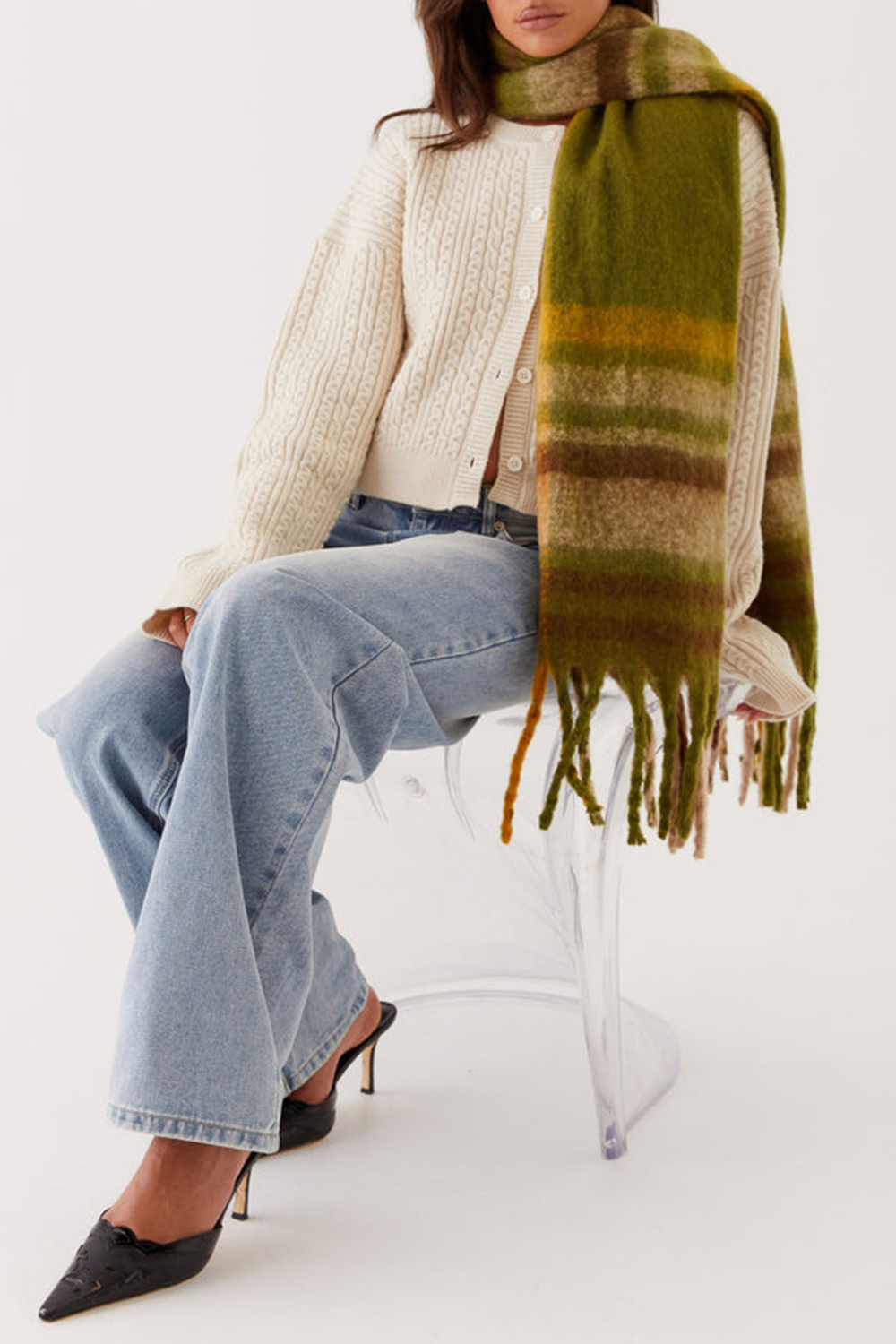 Green Rainier Plaid Scarf