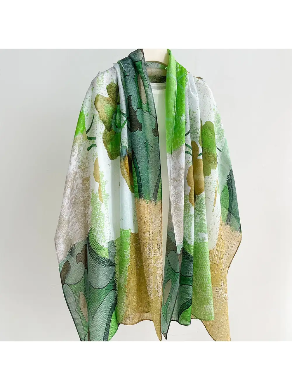 Soft Tone Abstract Printed Summer Wrap Scarf