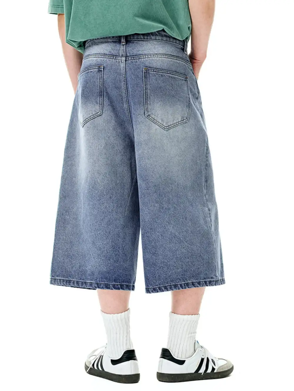 Refined Men's Wide Leg Denim Shorts