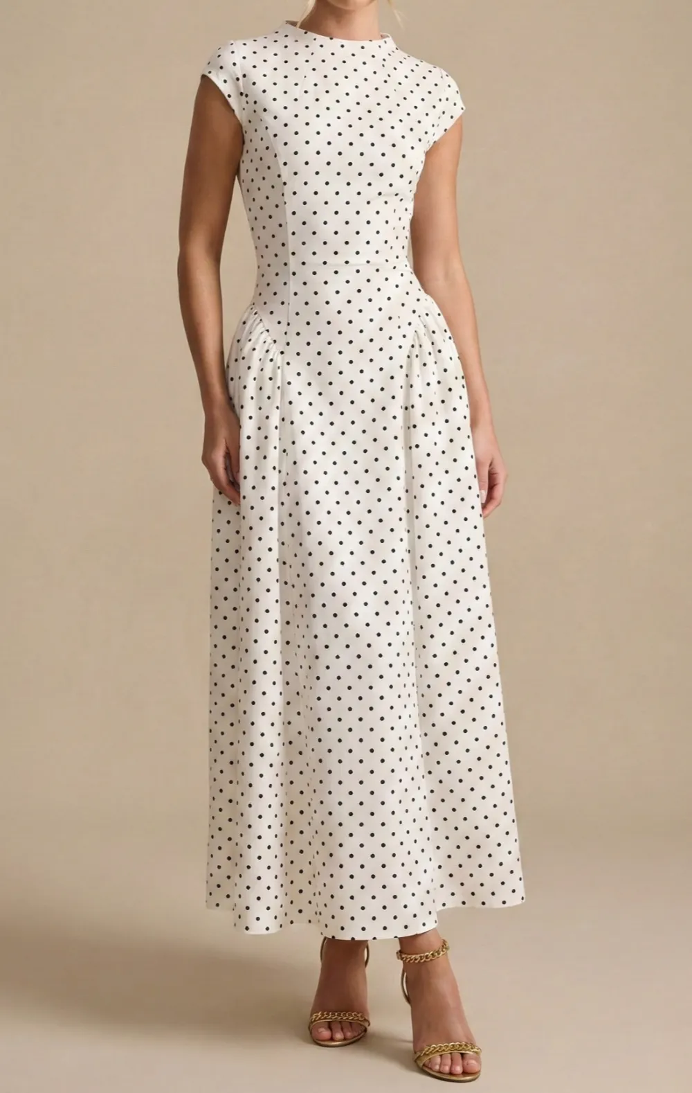 A Line High Neck Maxi Dress