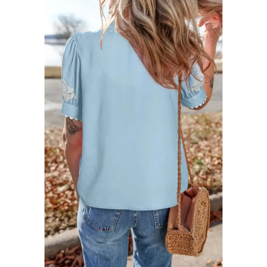 Print Button Down Short Sleeve Shirt