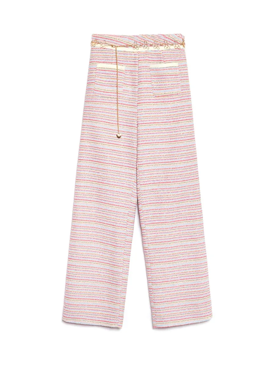 Casual Honeydew Tweed Trousers