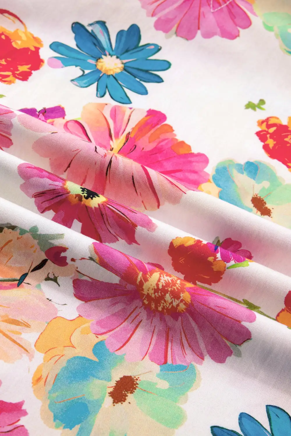 Everyday Floral V-Neck Puff Sleeve Blouse