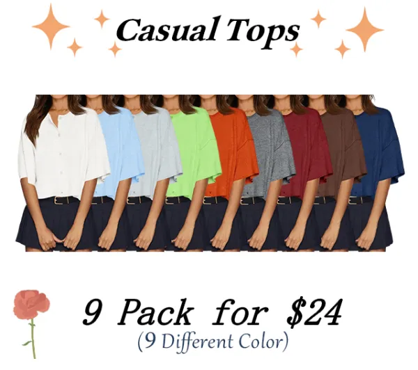 Womens Half Sleeve Cardigan Sweaters Cropped Button Down Tops Oversized Lightweight Ribbed Knit Summer Outfits