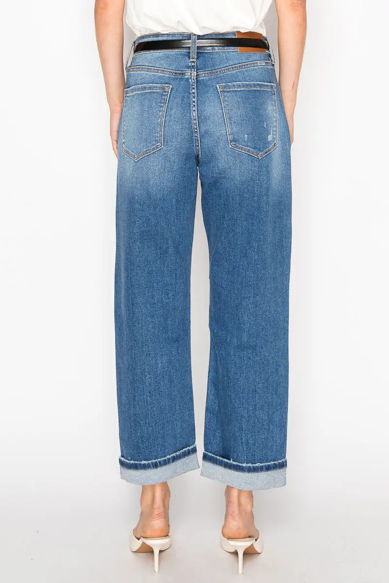 Weekend High Rise Straight Leg Relaxed Denim Jeans