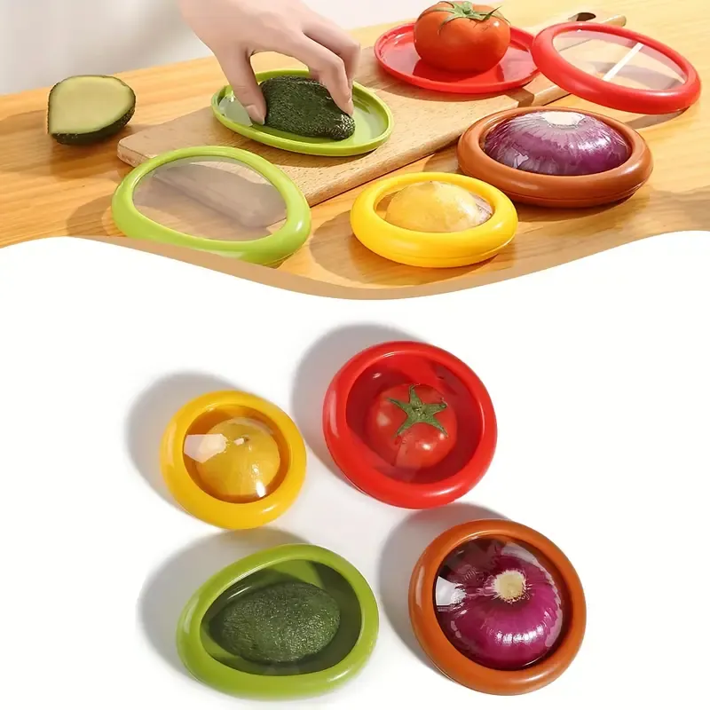 4 PCS Large Capacity Silicone Fruit Storage Box
