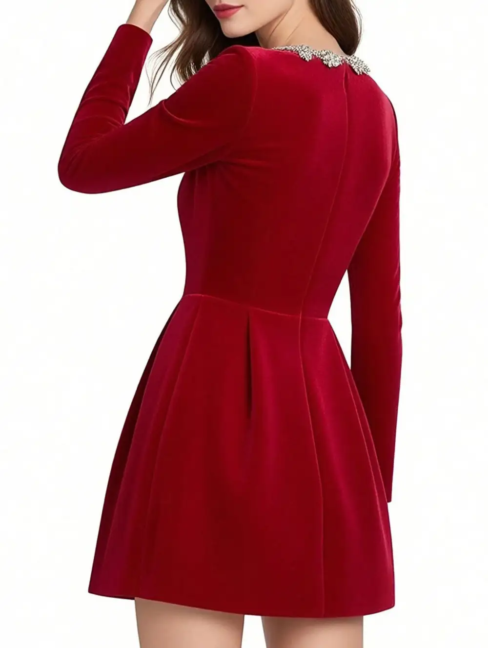 Velvet Square Neck Dress