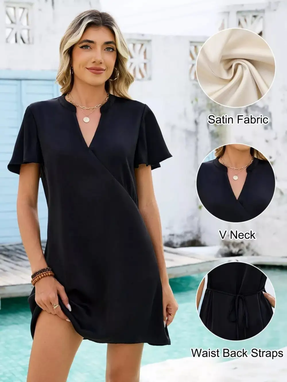 Flutter Sleeve Mini Dress
