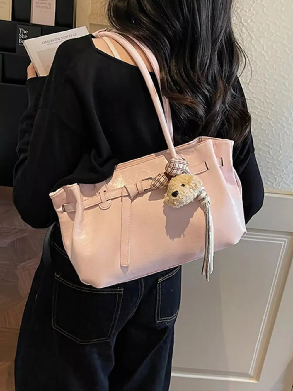 Leather Dog Shoulder Bag