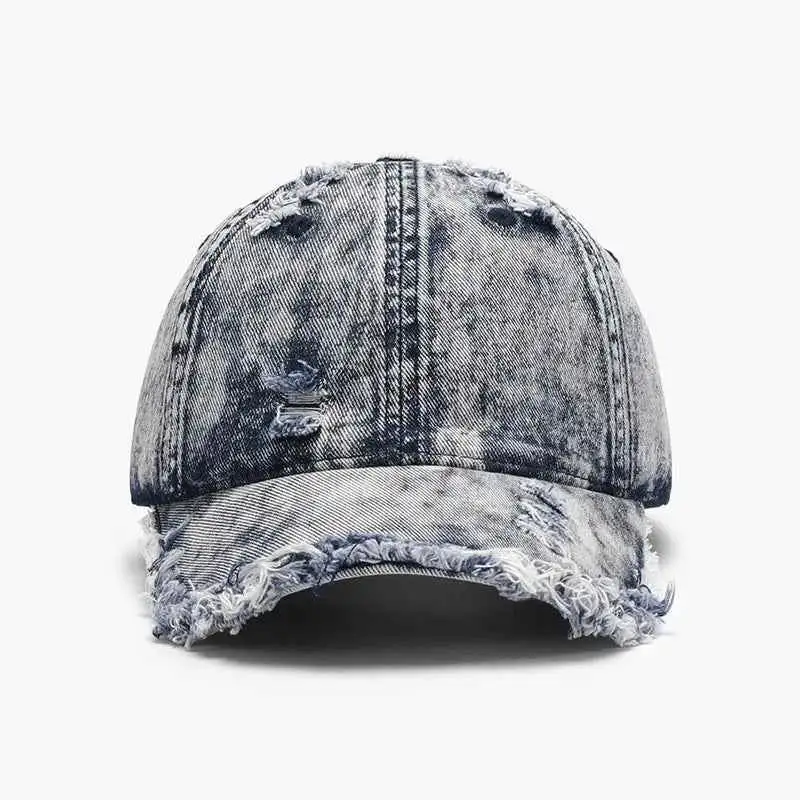 Distressed Cotton Adjustable Hat