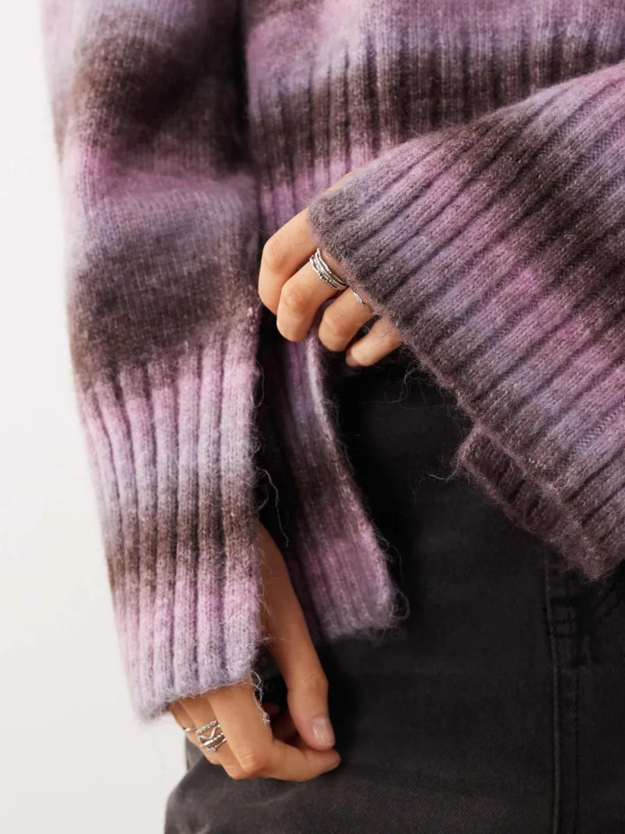 Striped Dropped Shoulder Sweater