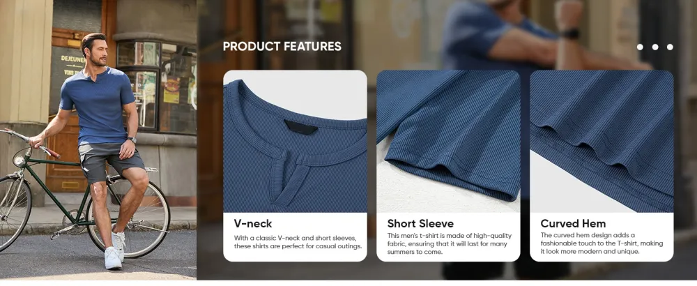 Men's V-Neck Short Sleeve T Shirt