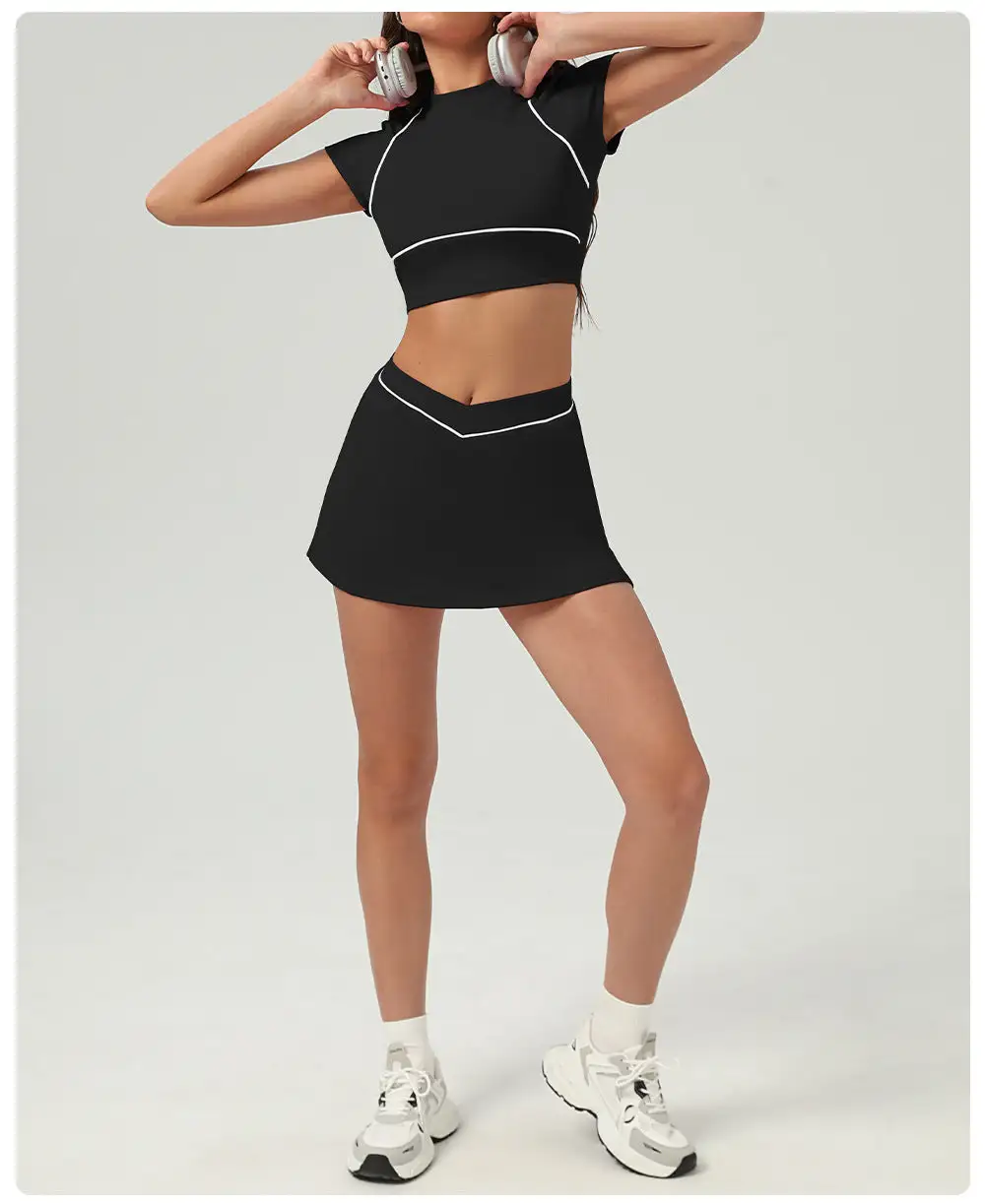 Quick-Dry Tennis Top, Trousers and Skort Active Set