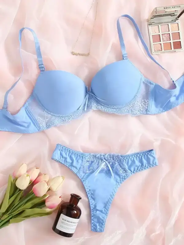Push-Up Lace Bra And Panty Set