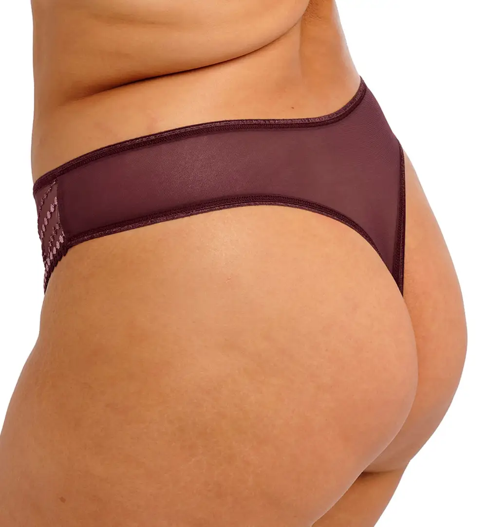 Classic Mid-Rise Mesh Cotton Thong Panty