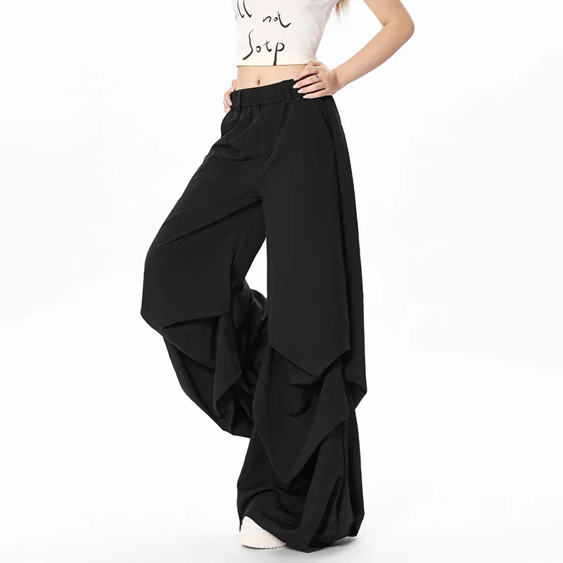 Pleated Parachute Pants