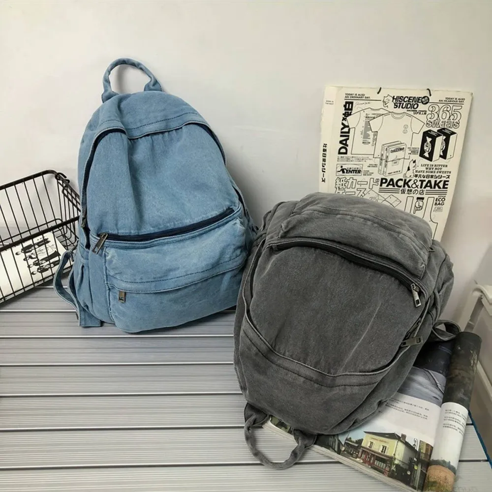 Textured Canvas Backpack