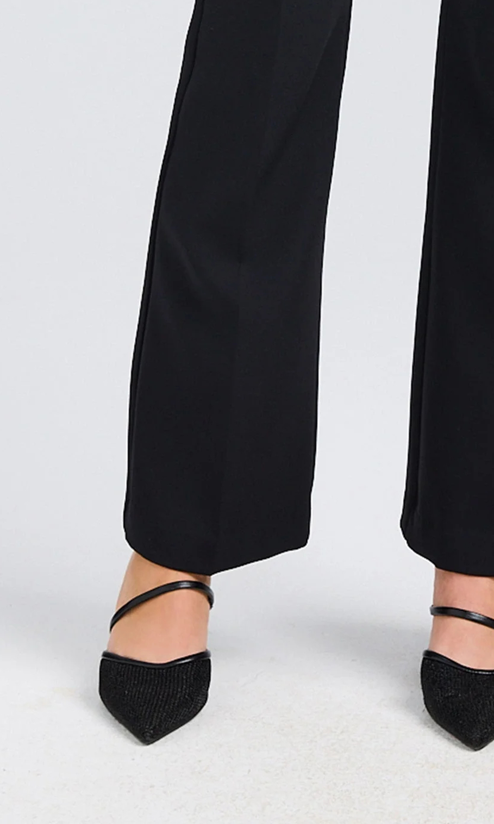 Black Comfort Crepe Pants