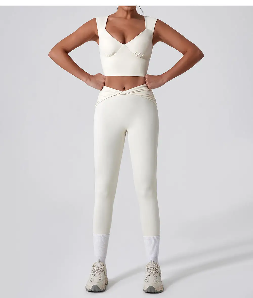 Quick-Dry Sleeveless Top, Vest and Trousers Active Set