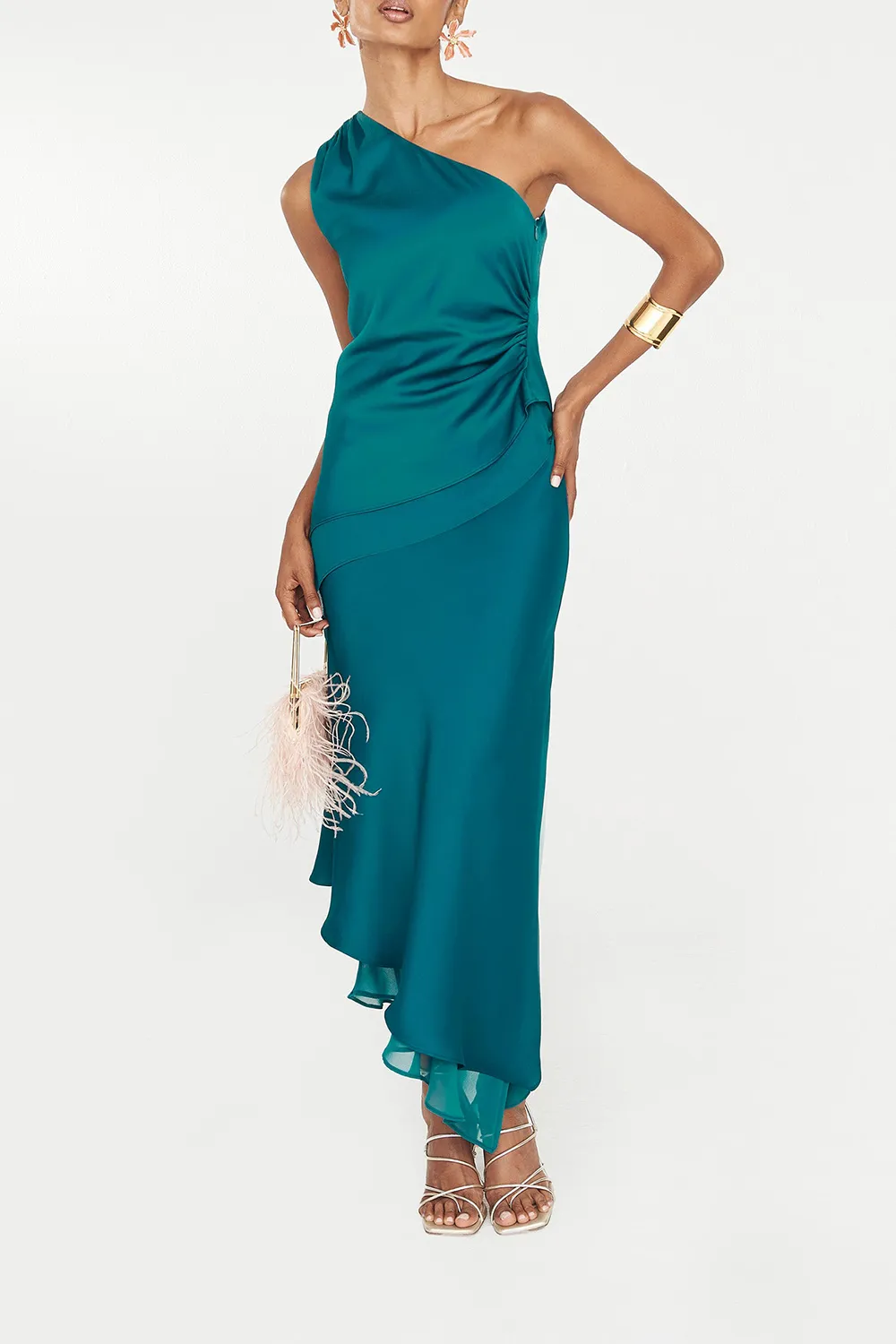 Solid Color One Shoulder Top