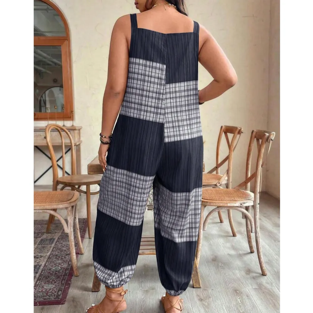 [Plus Size] Slim-Fit, Comfortable, Casual Sleeveless Jumpsuit