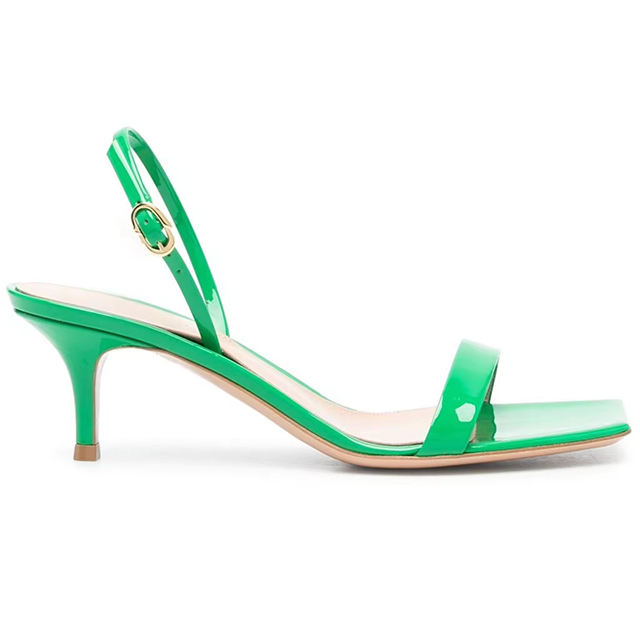 Elara Lace-Up Patent Low Heels