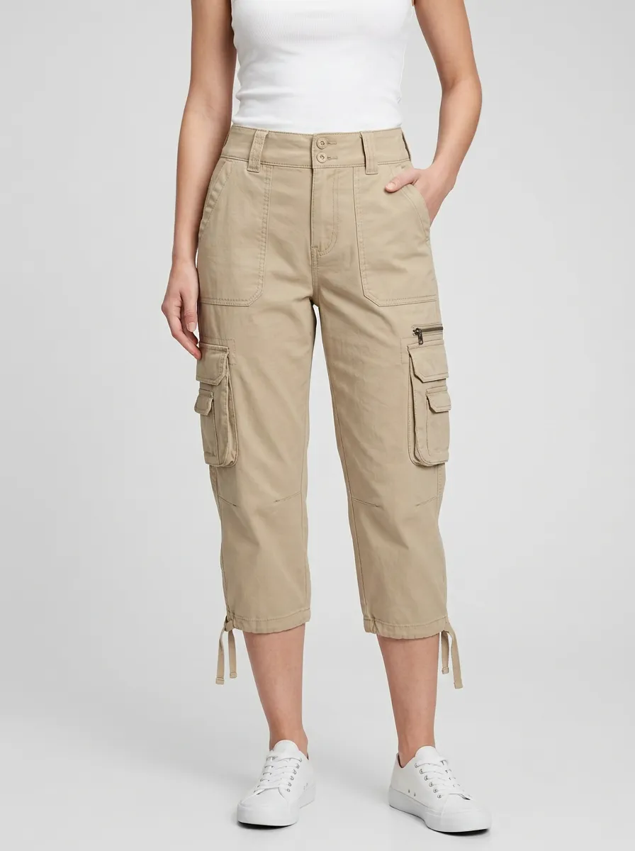 Women's Weekend Ready Utility Multi-Pocket Capri Pants