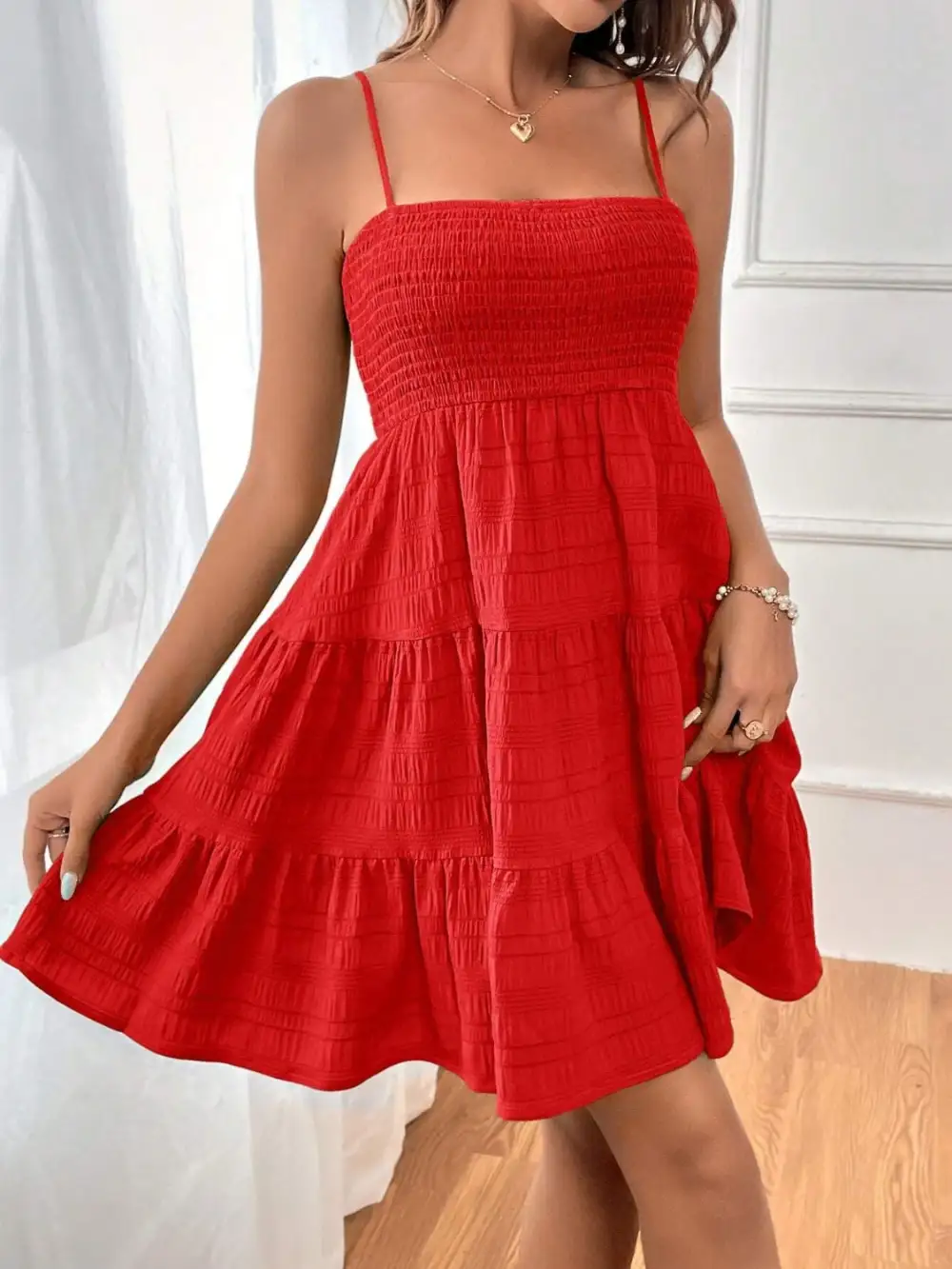 Tiered Sleeveless Mini Dress