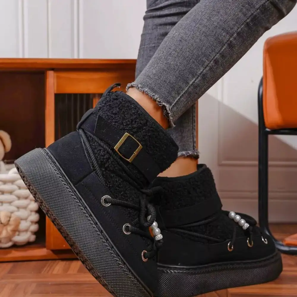 Refined Lace Up Platform Boots