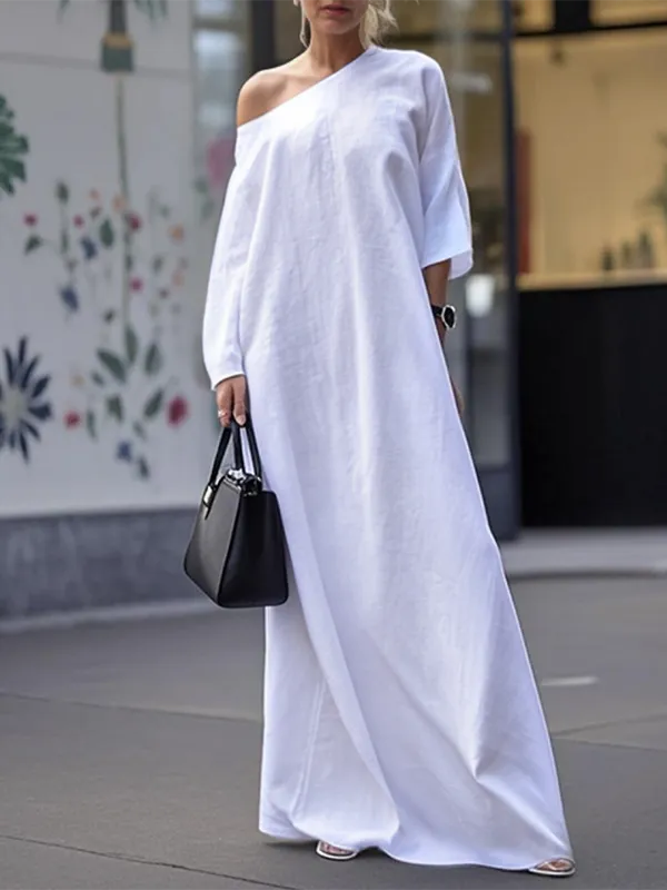 Shoulder Long Maxi Dress