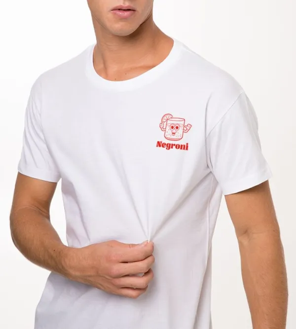 Red Art Pattern Crew Neck T-Shirt