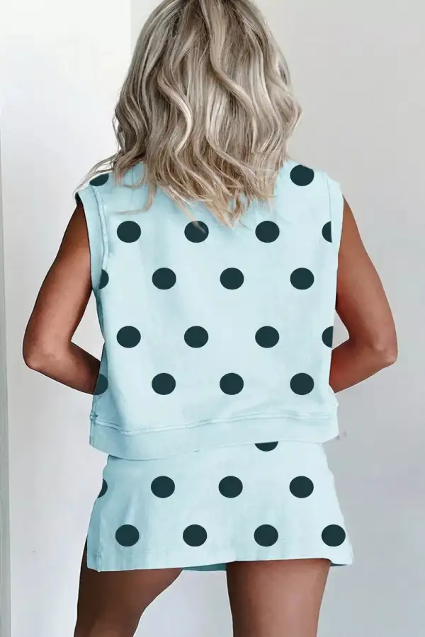 Polka Dot Sleeveless Top