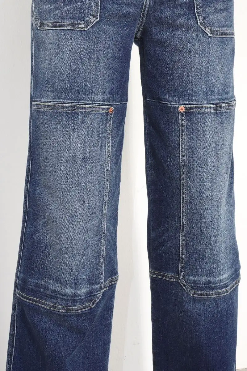 Clean Line High Rise Wide Leg Relaxed Denim Jeans