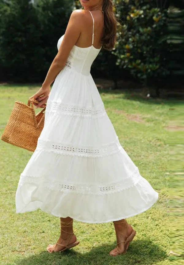 Modern Refined Women's Lace Midi Dress