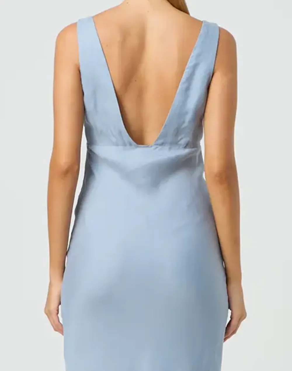 Slight V Front Maxi Dress