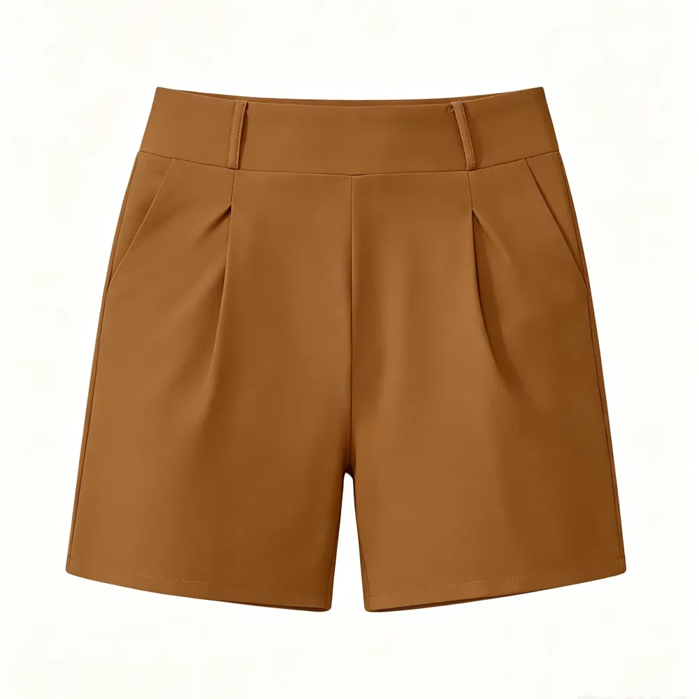 High-waisted casual summer shorts